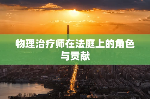 物理治疗师在法庭上的角色与贡献