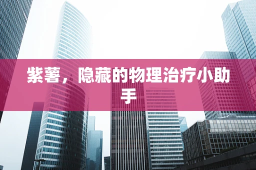 紫薯，隐藏的物理治疗小助手