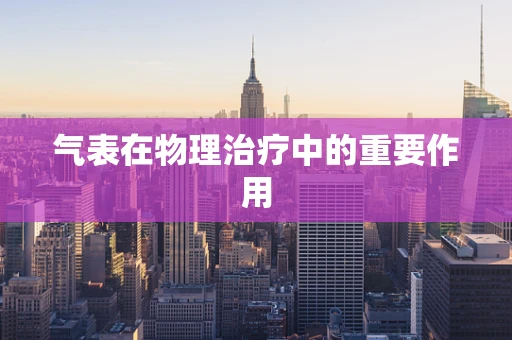 气表在物理治疗中的重要作用