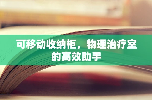 可移动收纳柜，物理治疗室的高效助手